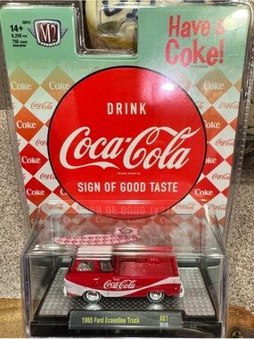 Coca-Cola Red 1965 Ford Econoline Toy Truck by M2 Machines